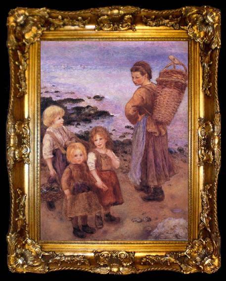 framed  Pierre-Auguste Renoir Mussel Fishers at Berneval, ta009-2